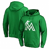 Men's Miami Marlins Fanatics Branded Kelly Green St. Patrick's Day White Logo Pullover Hoodie,baseball caps,new era cap wholesale,wholesale hats